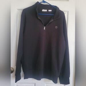 Timberland Men’s Half-Zip Pullover Sweater - Black, Size Large